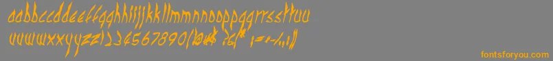 CbenormalBI Font – Orange Fonts on Gray Background