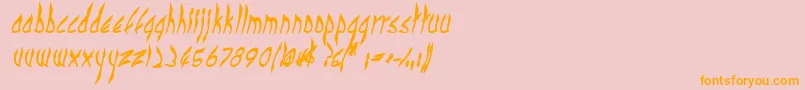 CbenormalBI Font – Orange Fonts on Pink Background