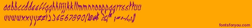 CbenormalBI Font – Purple Fonts on Orange Background