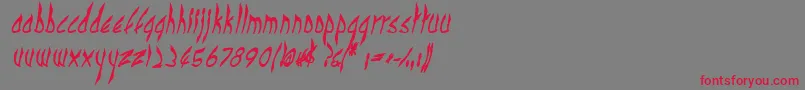 CbenormalBI Font – Red Fonts on Gray Background