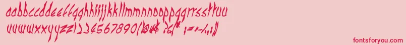 フォントCbenormalBI – ピンクの背景に赤い文字