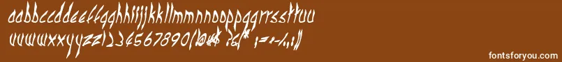 CbenormalBI Font – White Fonts on Brown Background