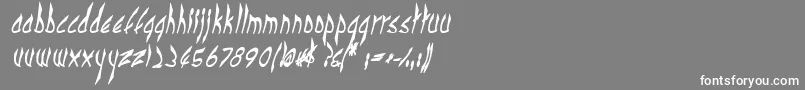 CbenormalBI Font – White Fonts on Gray Background