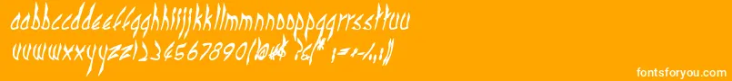 フォントCbenormalBI – オレンジの背景に白い文字