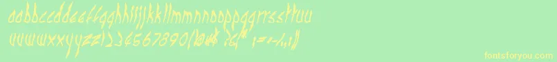 CbenormalBI Font – Yellow Fonts on Green Background
