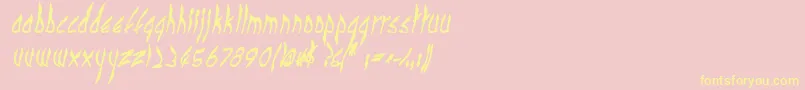CbenormalBI Font – Yellow Fonts on Pink Background