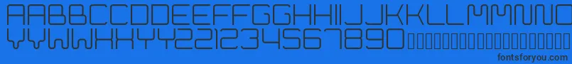 Cleptograph Font – Black Fonts on Blue Background