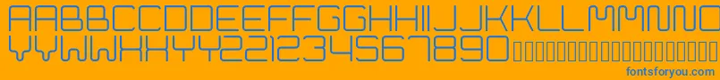 Cleptograph Font – Blue Fonts on Orange Background