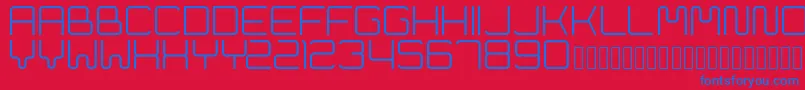 Cleptograph Font – Blue Fonts on Red Background