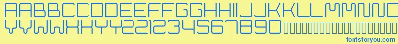 Cleptograph Font – Blue Fonts on Yellow Background