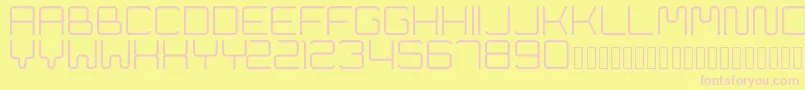 Cleptograph Font – Pink Fonts on Yellow Background