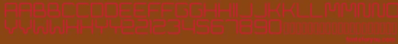 Cleptograph Font – Red Fonts on Brown Background