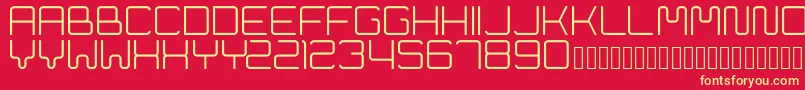 Cleptograph Font – Yellow Fonts on Red Background