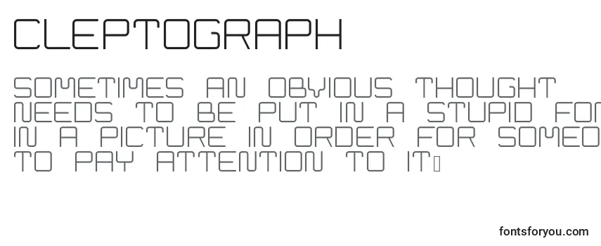 Review of the Cleptograph Font