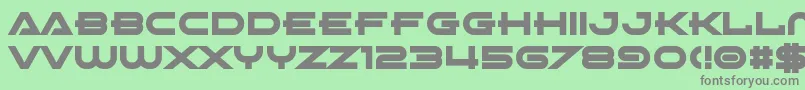 フォントAbsoluteXero – 緑の背景に灰色の文字