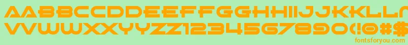 AbsoluteXero Font – Orange Fonts on Green Background