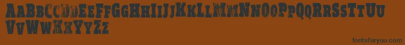 VtksRealm Font – Black Fonts on Brown Background