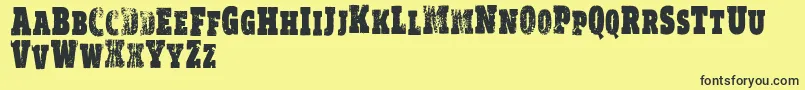 VtksRealm Font – Black Fonts on Yellow Background