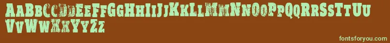 VtksRealm Font – Green Fonts on Brown Background