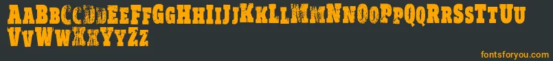 VtksRealm Font – Orange Fonts on Black Background