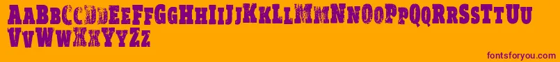 VtksRealm Font – Purple Fonts on Orange Background