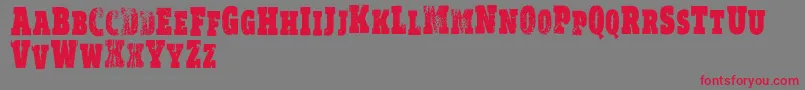 VtksRealm Font – Red Fonts on Gray Background