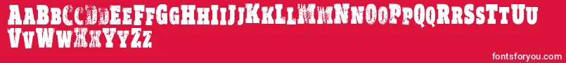 VtksRealm Font – White Fonts on Red Background