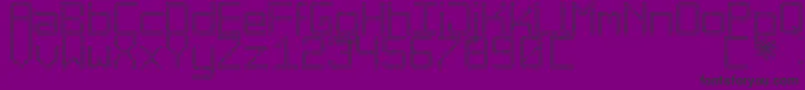 フォントBigDaddyLedTfb – 紫の背景に黒い文字