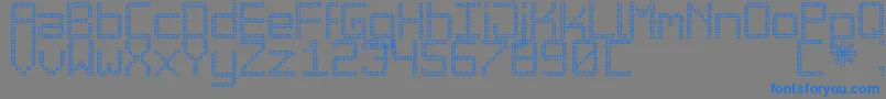 BigDaddyLedTfb-Schriftart – Blaue Schriften auf grauem Hintergrund