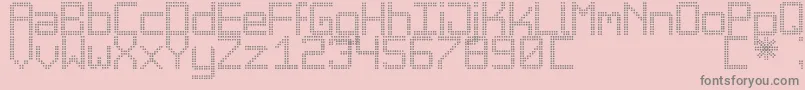 BigDaddyLedTfb Font – Gray Fonts on Pink Background