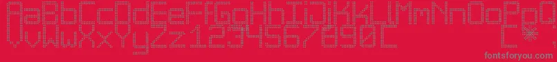 BigDaddyLedTfb Font – Gray Fonts on Red Background