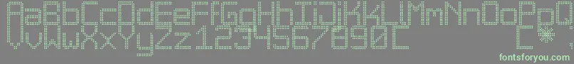 フォントBigDaddyLedTfb – 灰色の背景に緑のフォント