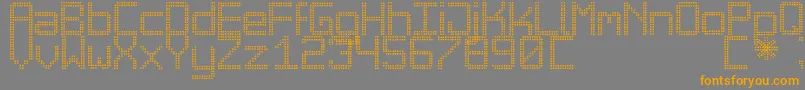 BigDaddyLedTfb Font – Orange Fonts on Gray Background