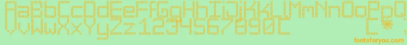 BigDaddyLedTfb Font – Orange Fonts on Green Background
