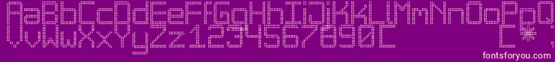 BigDaddyLedTfb-Schriftart – Rosa Schriften auf violettem Hintergrund
