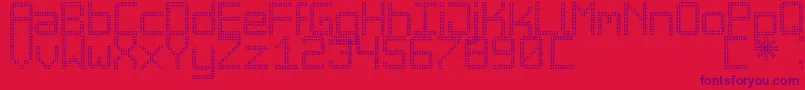 BigDaddyLedTfb Font – Purple Fonts on Red Background