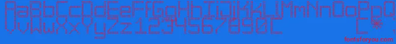 BigDaddyLedTfb Font – Red Fonts on Blue Background