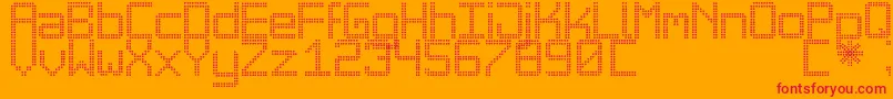 BigDaddyLedTfb Font – Red Fonts on Orange Background
