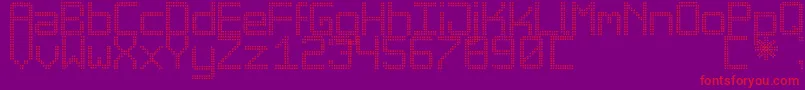 BigDaddyLedTfb Font – Red Fonts on Purple Background
