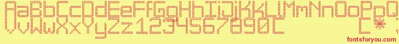 BigDaddyLedTfb Font – Red Fonts on Yellow Background