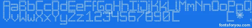 フォントBigDaddyLedTfb – 青い背景に白い文字
