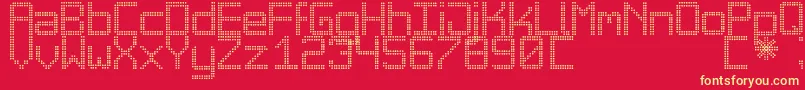 BigDaddyLedTfb Font – Yellow Fonts on Red Background