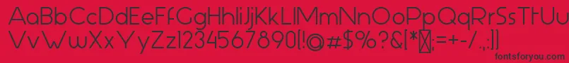 AspergitBold Font – Black Fonts on Red Background