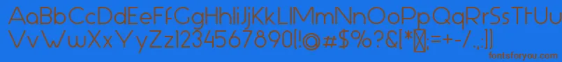 AspergitBold Font – Brown Fonts on Blue Background