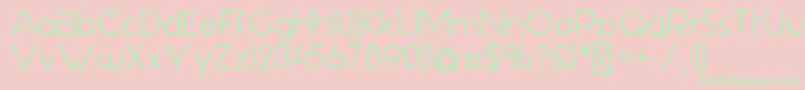 Fonte AspergitBold – fontes verdes em um fundo rosa