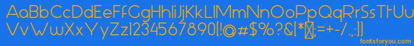 AspergitBold Font – Orange Fonts on Blue Background