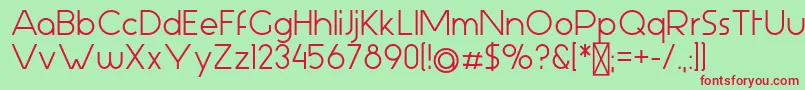 AspergitBold-Schriftart – Rote Schriften auf grünem Hintergrund