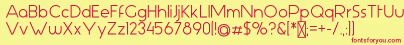 AspergitBold-fontti – punaiset fontit keltaisella taustalla