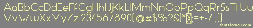 AspergitBold-fontti – keltaiset fontit harmaalla taustalla