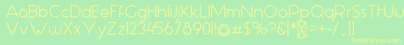 AspergitBold-Schriftart – Gelbe Schriften auf grünem Hintergrund